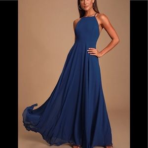 Lulus | Navy Maxi ‘mythical kind of love’ gown